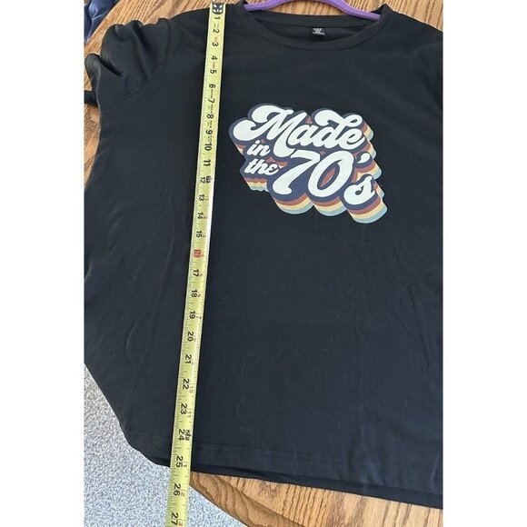 Shein Fit + Black "Made in the 70's" T-Shirt Size XL - Picture 6 of 7
